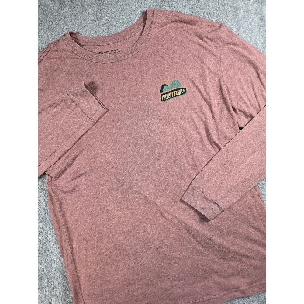 Fayettechill Long Sleeve Shirt Large Mauve Mens Graphic‎ Mountain Nature Tee